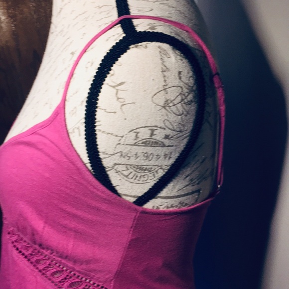 Zara Collection tiered fuchsia tank top M - Picture 4 of 8